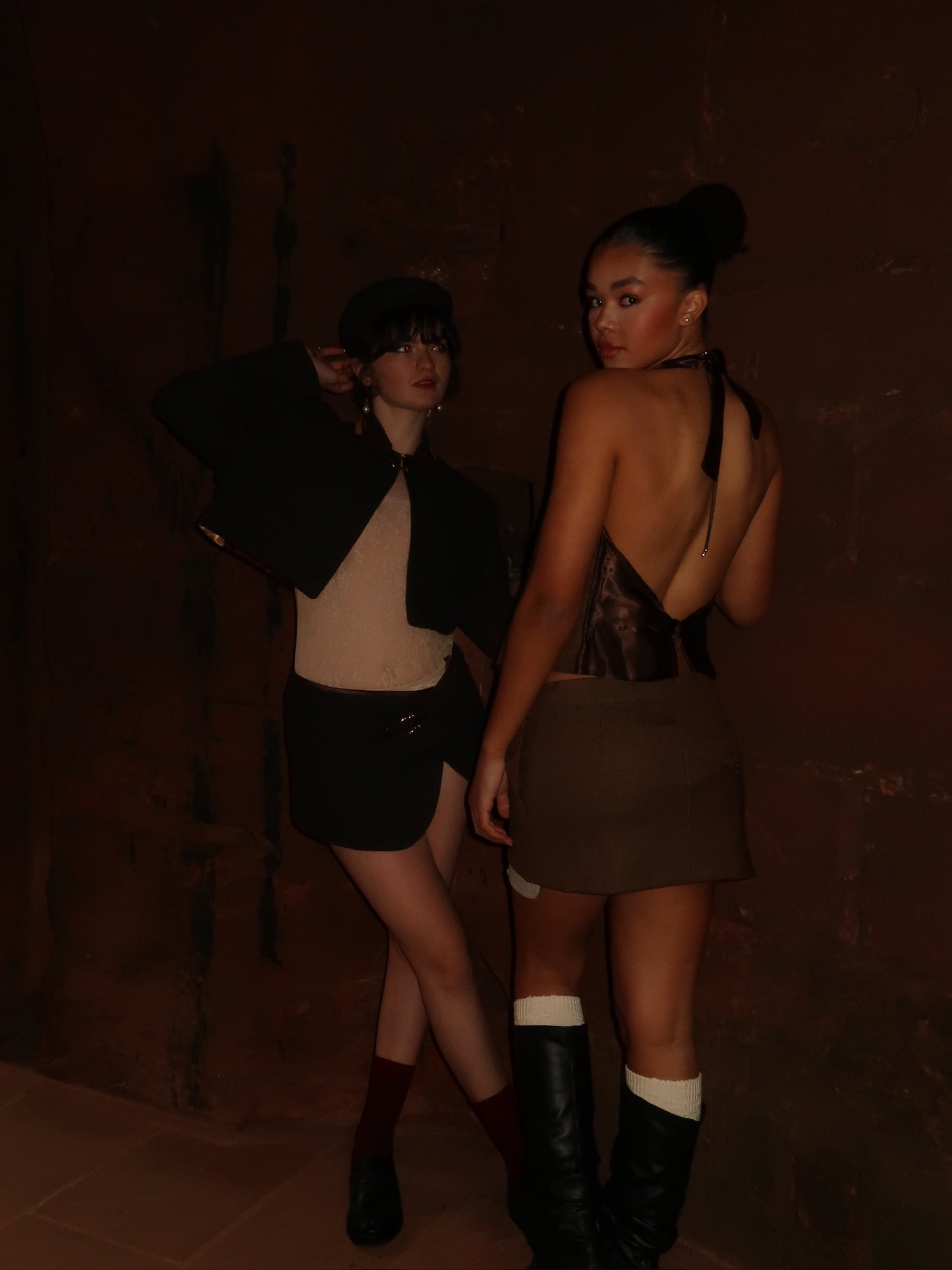 Brown Mini Skirt